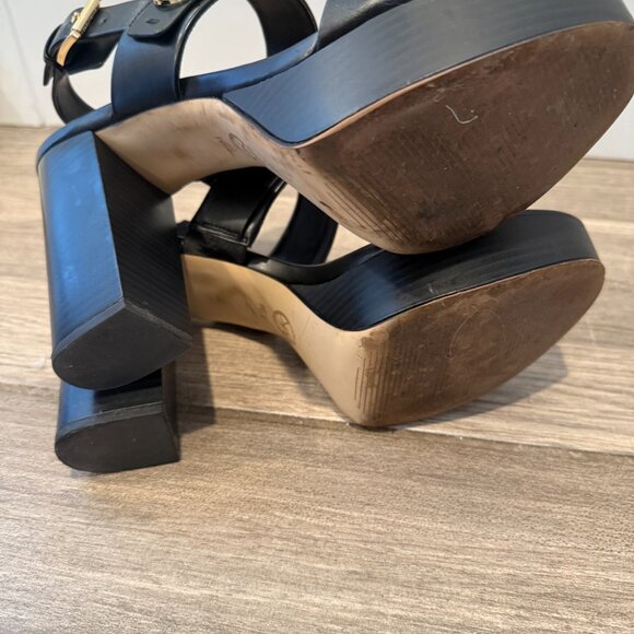 Michael Kors Black Chunky Heels Size 9.5 M. - Picture 5 of 5